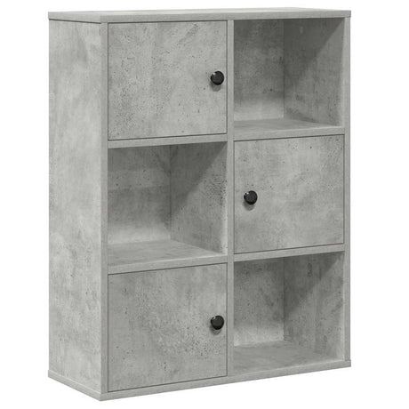 Vidaxl boekenkast 60x24x76,5 cm bewerkt hout betongrijs