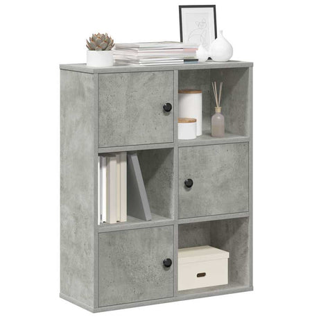 Vidaxl boekenkast 60x24x76,5 cm bewerkt hout betongrijs