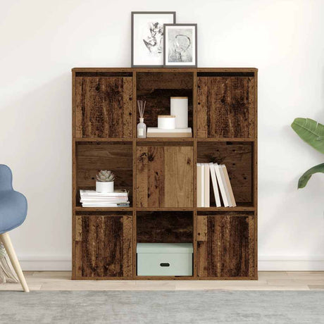 Vidaxl boekenkast 89x24x101,5 cm bewerkt hout oud houtkleurig