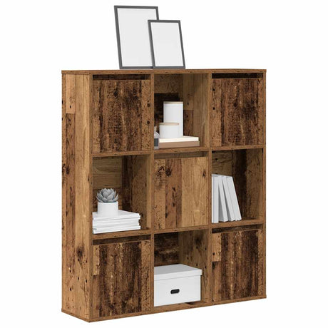 Vidaxl boekenkast 89x24x101,5 cm bewerkt hout oud houtkleurig