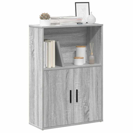 Vidaxl boekenkast 60x24x85 cm bewerkt hout grijs sonoma eikenkleurig
