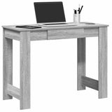 Vidaxl bureau 100x45x75 cm bewerkt hout grijs sonoma eikenkleurig