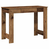 Vidaxl bureau 100x45x75 cm bewerkt hout oud houtkleurig