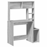 Vidaxl bureau met schappen 100x45x140 cm bewerkt hout grijs sonoma