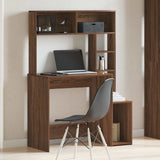 Vidaxl bureau met schappen 100x45x140 cm bewerkt hout bruineikenkleur