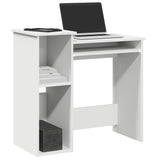 Vidaxl bureau met schappen 84x40x78 cm bewerkt hout wit