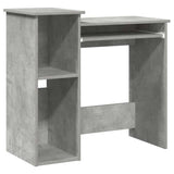 Vidaxl bureau met schappen 84x40x78 cm bewerkt hout betongrijs