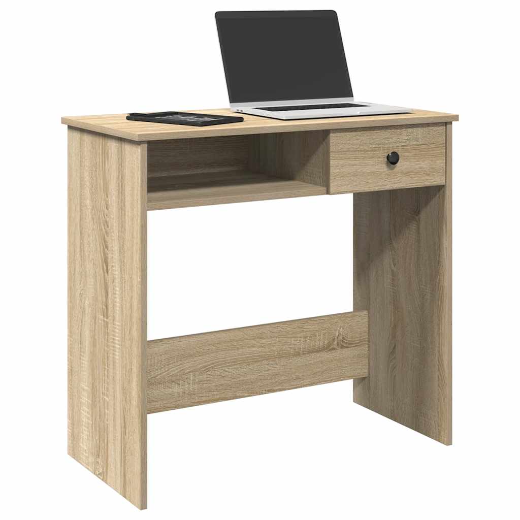 Vidaxl bureau 80x40x75 cm bewerkt hout sonoma eikenkleurig