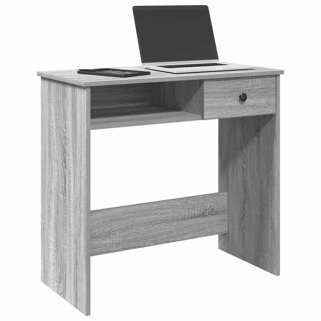 Vidaxl bureau 80x40x75 cm bewerkt hout grijs sonoma eikenkleurig