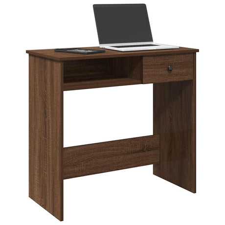 Vidaxl bureau 80x40x75 cm bewerkt hout bruin eikenkleur