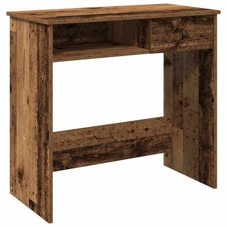 Vidaxl bureau 80x40x75 cm bewerkt hout oud houtkleurig