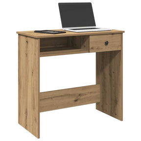 Vidaxl bureau 80x40x75 cm bewerkt hout artisanaal eikenkleurig