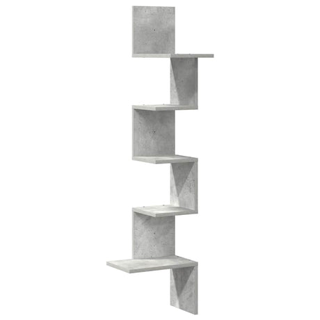 Vidaxl hoekwandschap 32x32x127,5 cm bewerkt hout betongrijs