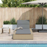 Vidaxl ligbed met zwevend kussen poly rattan beige