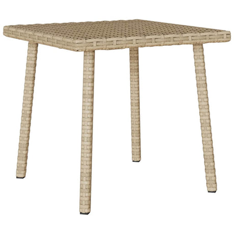 Vidaxl tuin salontafel rechthoekig 40x40x37 cm poly rattan beige