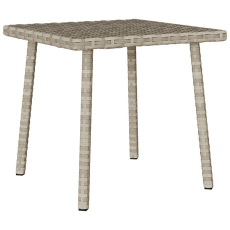 Vidaxl tuin salontafel rechthoekig 40x40x37 cm poly rattan lichtgrijs