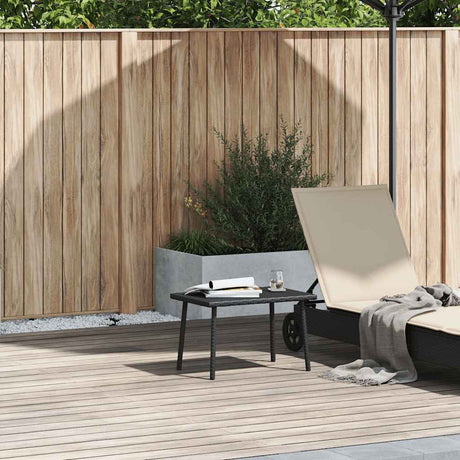 Vidaxl tuin salontafel rechthoekig 60x40x37 cm poly rattan zwart