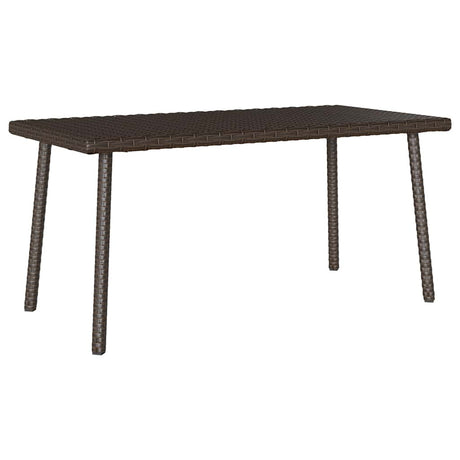 Vidaxl tuin salontafel rechthoekig 80x40x37 cm poly rattan bruin