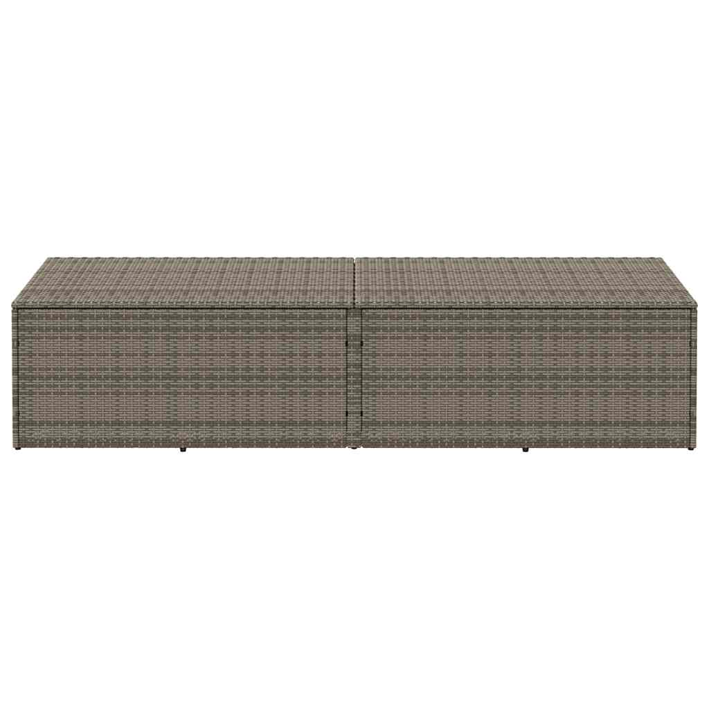 Vidaxl tuinbox 220x50x58 cm poly rattan grijs