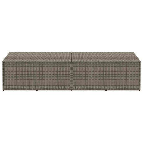 Vidaxl tuinbox 220x50x58 cm poly rattan grijs