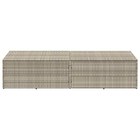 Vidaxl tuinbox 220x50x58 cm poly rattan lichtgrijs