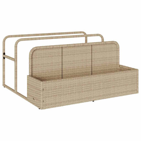 Vidaxl opbergzak voor aan het zwembad, beige, 110x100x57 cm, polyrotan