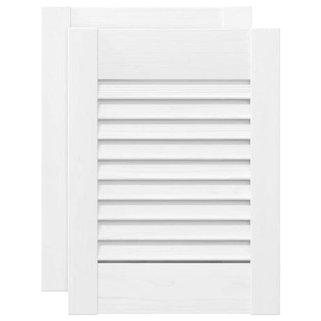 Vidaxl kastdeuren louvredesign 2 st 39,5x29,5 cm wit