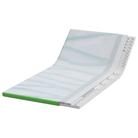 Vidaxl matrastopper wit en groen 100 x 200 cm jacquard stof