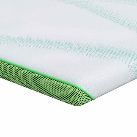 Vidaxl matrastopper wit en groen 120 x 200 cm jacquard stof