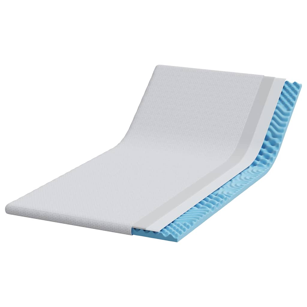 Vidaxl matrastopper wit 90 x 190 cm jacquard stof