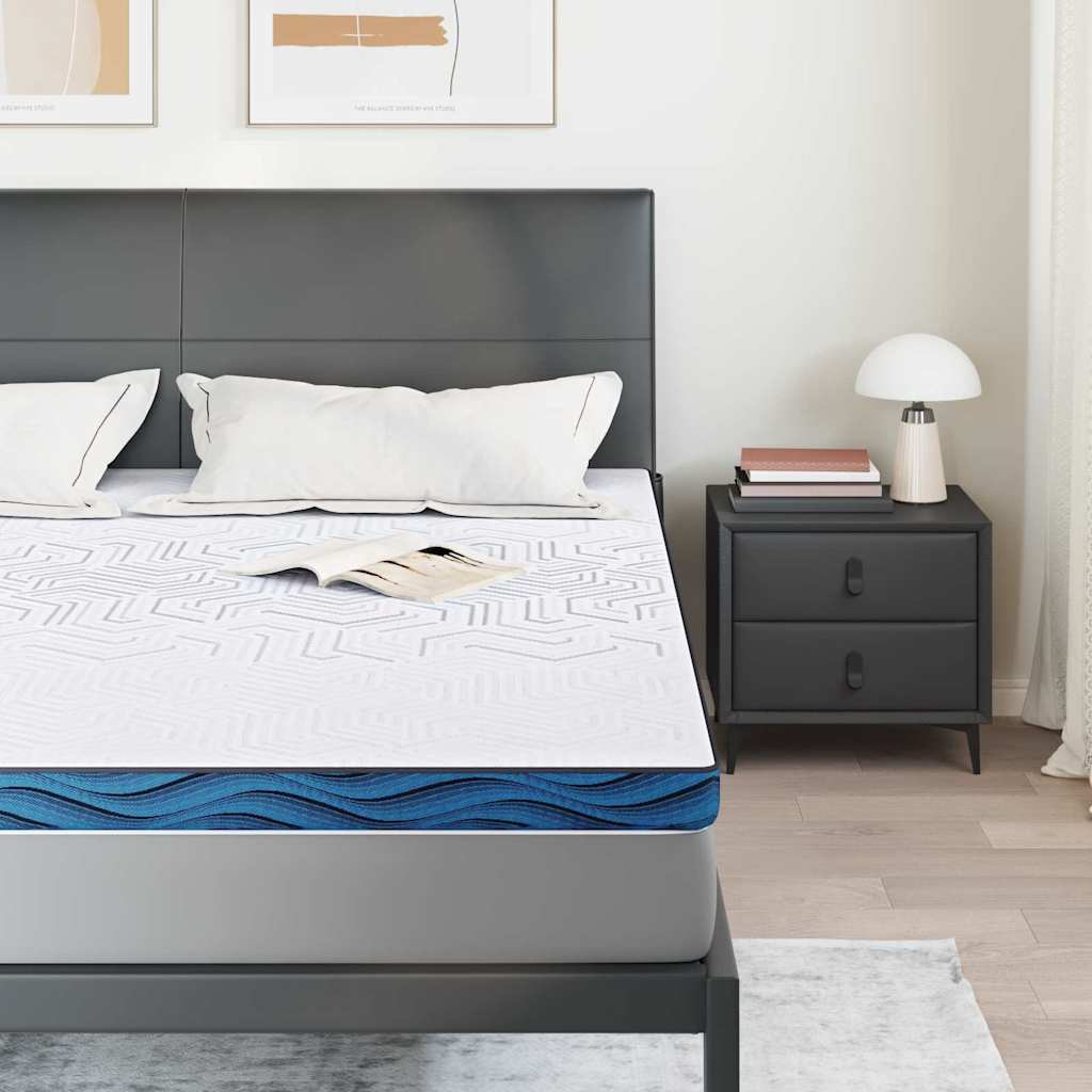 Vidaxl matrastopper 200 x 200 cm dik jacquard stof wit