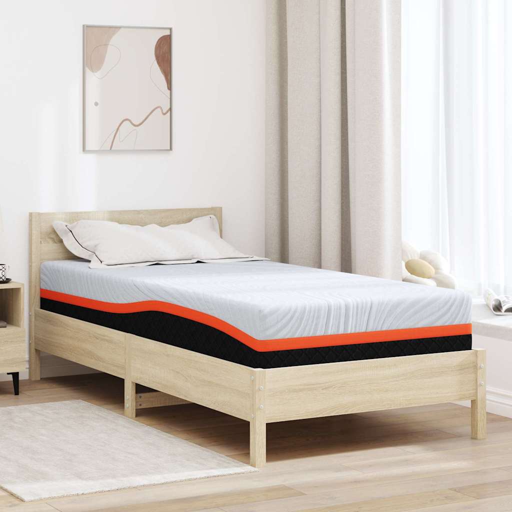 Vidaxl matras wit en grijs 90 x 200 cm jacquard stof