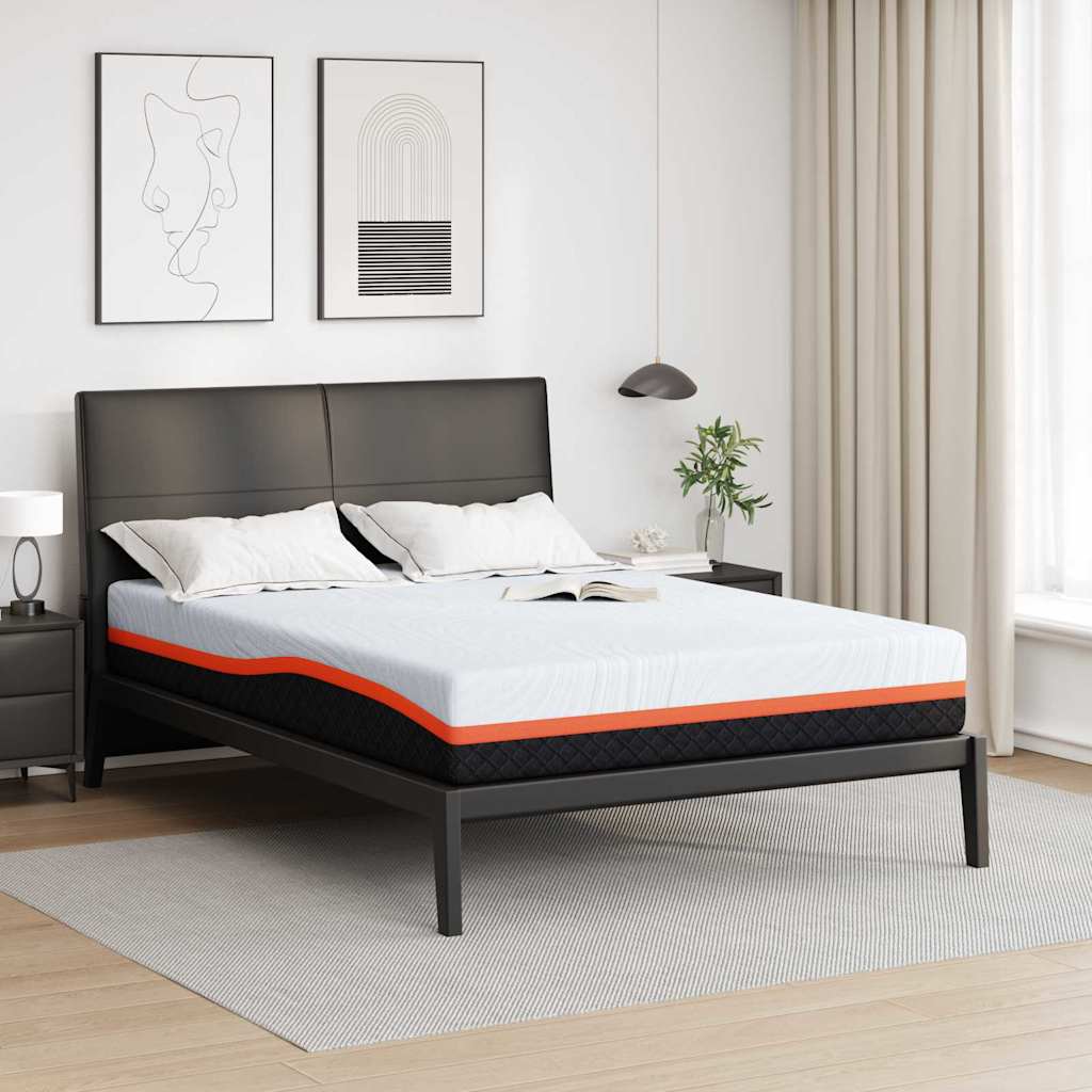 Vidaxl matras wit en grijs 140 x 190 cm jacquard stof