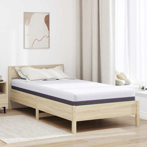 Vidaxl traagschuimmatras medium 90 x 200 cm wit en grijs