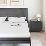 Vidaxl traagschuimmatras medium 180 x 200 cm wit en grijs