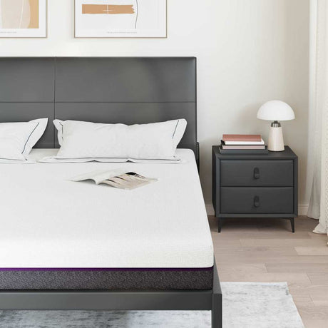 Vidaxl traagschuimmatras medium 180 x 200 cm wit en grijs