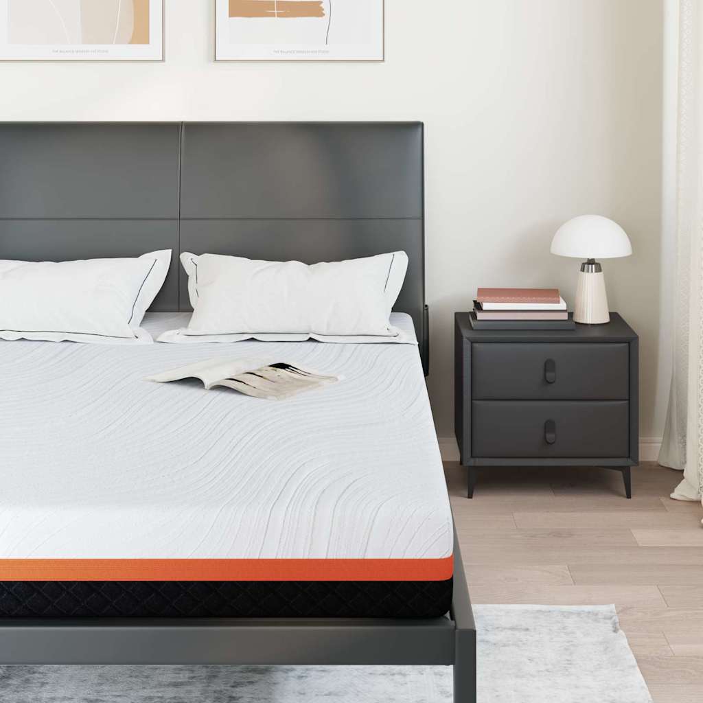 Vidaxl matras wit en zwart 140 x 190 cm jacquard stof
