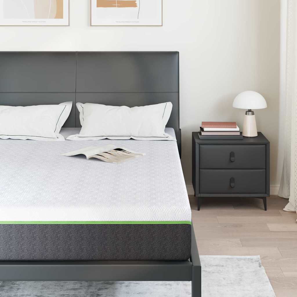 Vidaxl matras wit en grijs 140 x 190 cm jacquard stof
