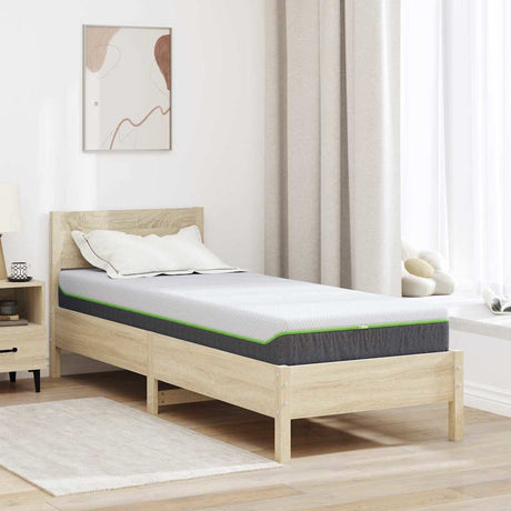 Vidaxl matras medium zacht 70 x 200 cm wit en grijs