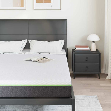Vidaxl matras medium zacht 140 x 200 cm wit en grijs