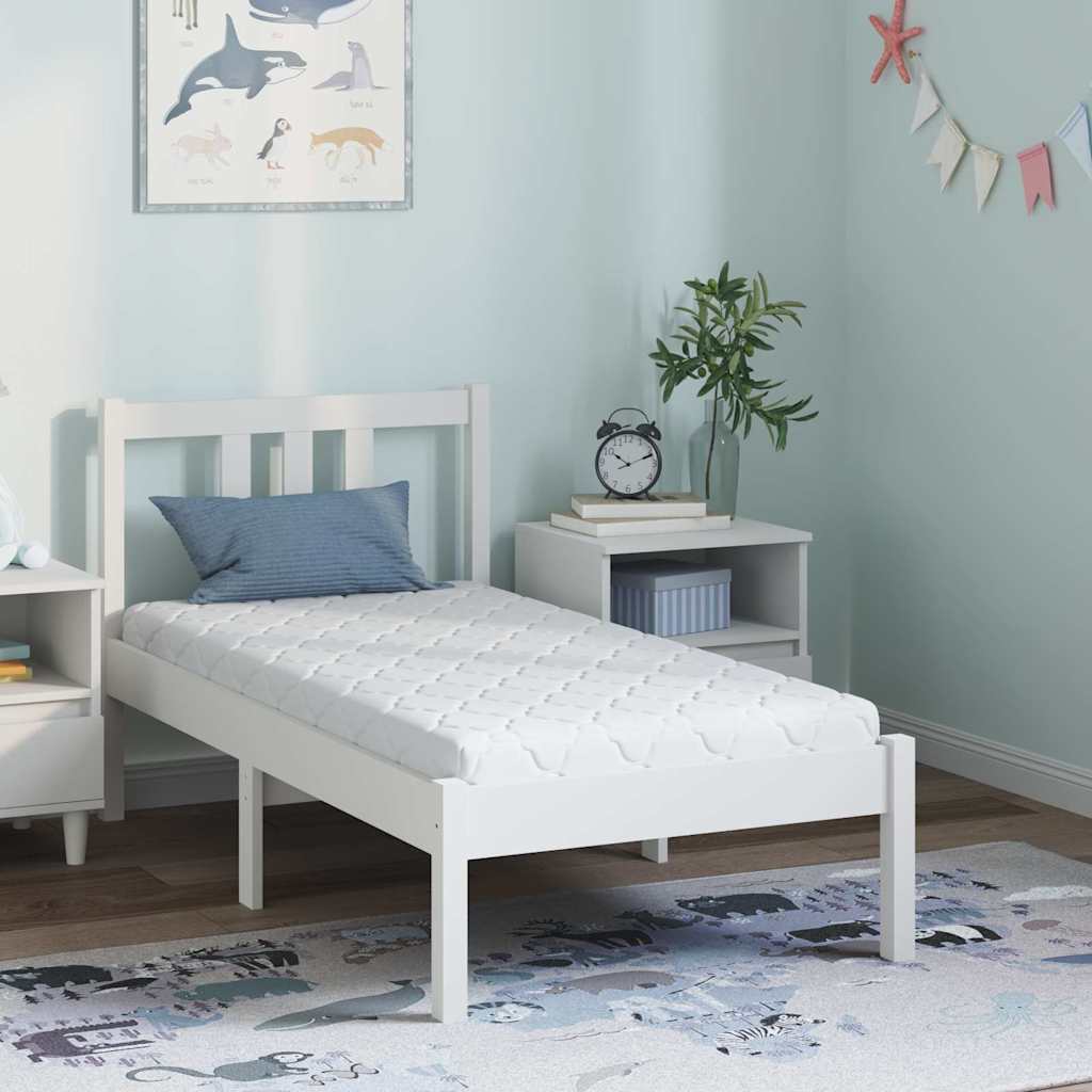 Vidaxl matras wit 70 x 140 cm jacquard stof