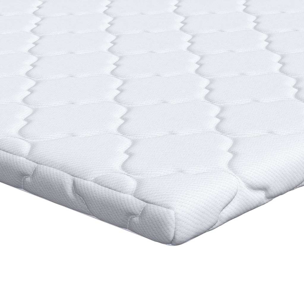 Vidaxl kokos topper wit 70 x 200 cm jacquard stof