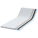Vidaxl kokos topper wit 70 x 200 cm jacquard stof