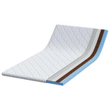 Vidaxl kokos topper wit 90 x 200 cm jacquard stof