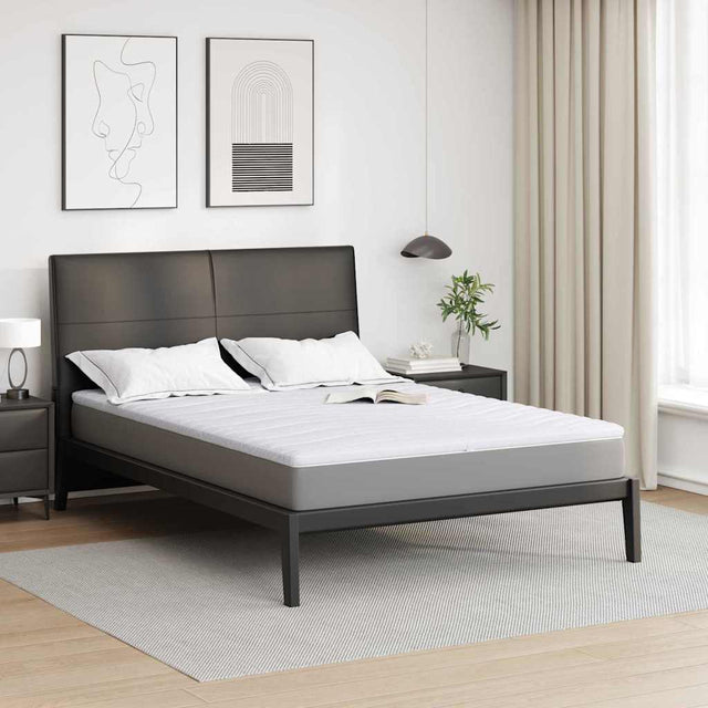 Vidaxl matrastopper 140 x 190 cm dik gebreide stof wit