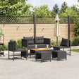 Vidaxl tuinbankenset 6 st zwart poly rattan