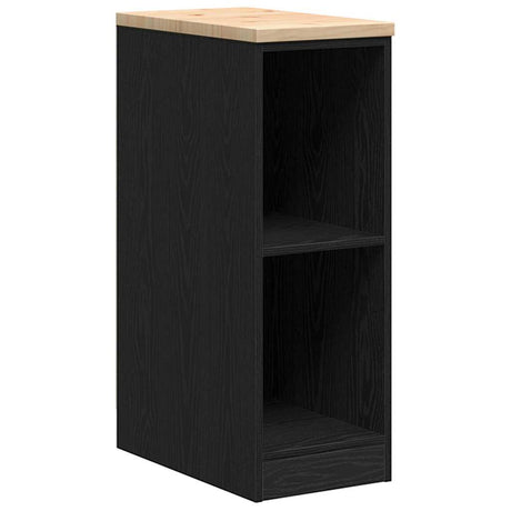 Vidaxl garagekast 30x51x85 cm massief grenenhout zwart