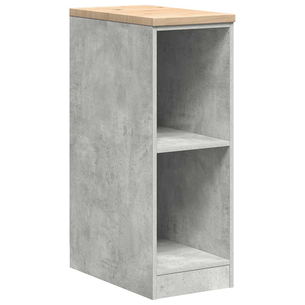 Vidaxl garagekast 30x51x85 cm massief grenenhout betongrijs