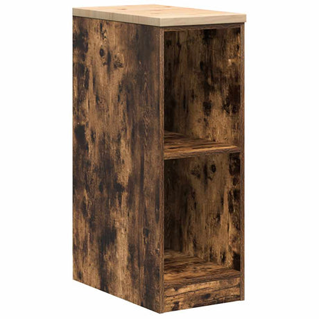 Vidaxl garagekast 30x51x85 cm massief grenenhout gerookt eiken