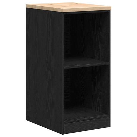 Vidaxl garagekast 40x51x85 cm massief grenenhout zwart